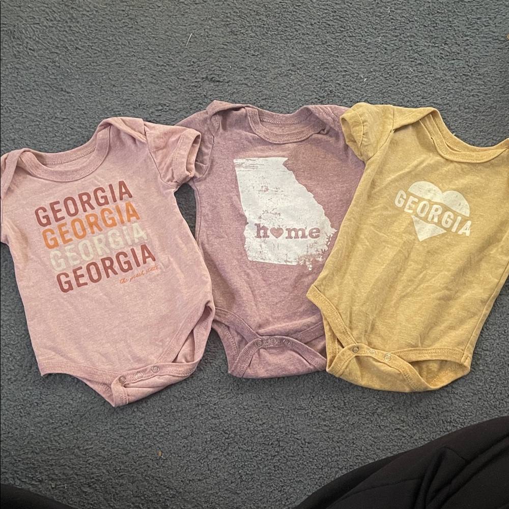 Georgia Love Kids Bodysuit Set - Pink, Purple, Tan
